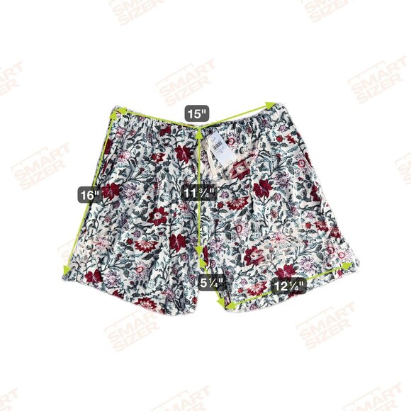 J.Jill Shorts Womens S NEW Floral Print Drawstring Shorts Cotton Blend Elastic‎ - Picture 2 of 7